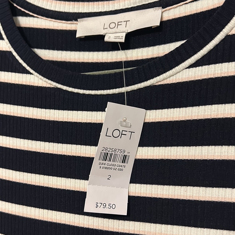 Loft Striped Sweater Dress, NWT
